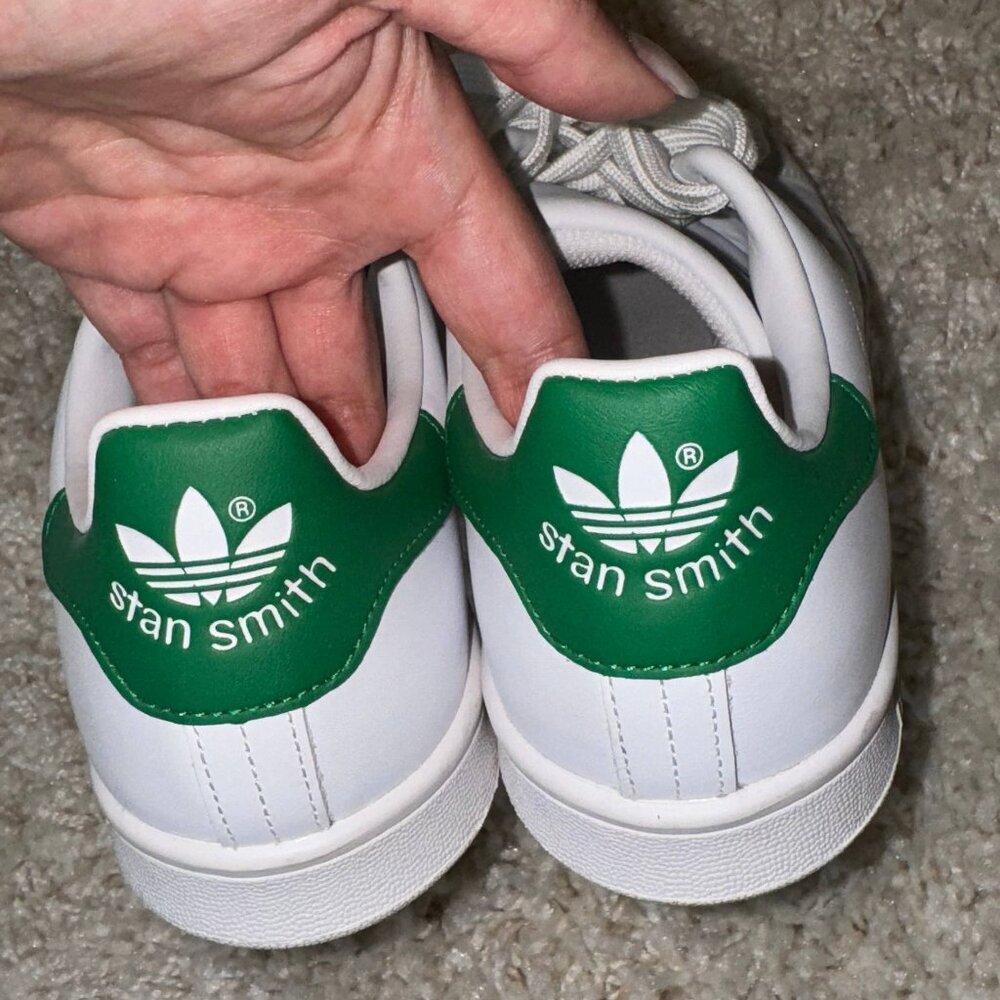 Adidas Originals Womens Size 8 Lace Up Stan Smith Athletic Shoes White Green - Picture 9 of 13